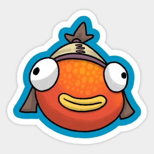 Fish Face Cartoon Sticker